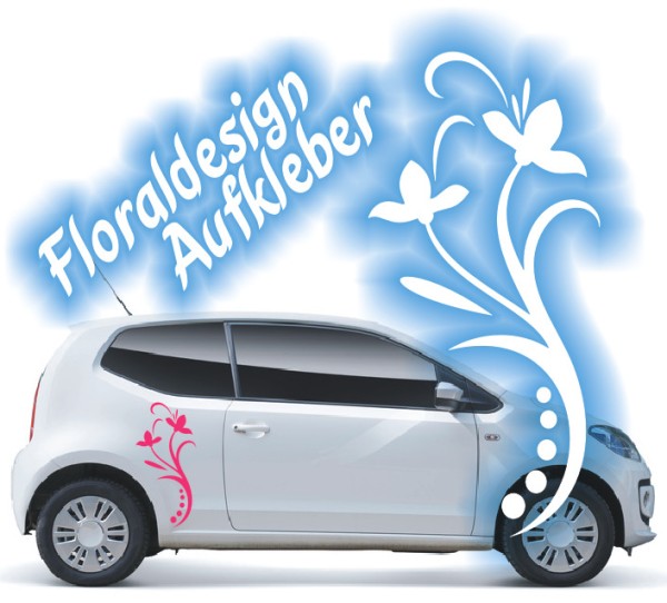 Aufkleber Blume | Schöne Motive mit Blüten und stilvollen Blumenranken als Autoaufkleber | 118 | ✔Made in Germany  ✔Kostenloser Versand DE