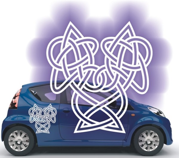 Aufkleber mit keltischen Knoten | Die tollen Celtic Ornamente als Autoaufkleber | 4 | ✔Made in Germany  ✔Kostenloser Versand DE