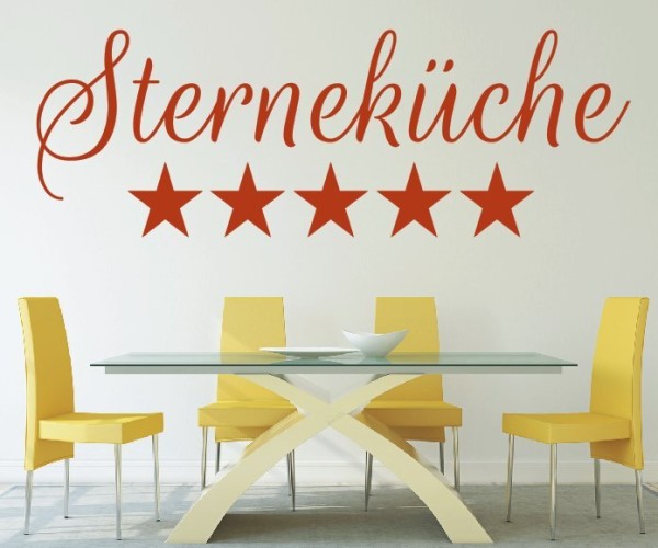 Wandtattoo Spruch | Sterneküche | 6 | Schöne Wandsprüche für Küche und Esszimmer | ✔Made in Germany  ✔Kostenloser Versand DE