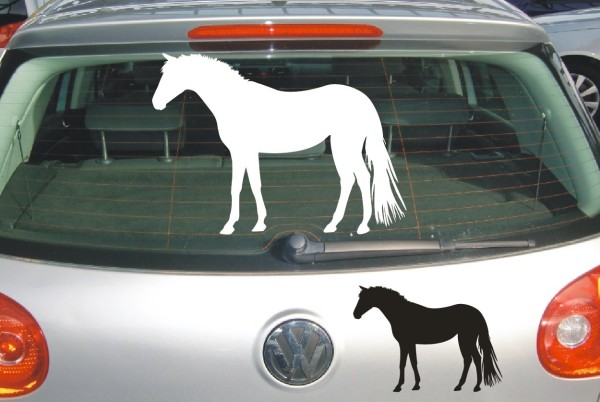 Aufkleber Reitsport | Ein Pferd steht als Silhouette | ✔Made in Germany  ✔Kostenloser Versand DE