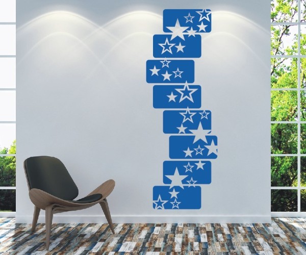 Wandtattoo Banner | Schöner Wandbanner mit Sternen für z.B. das Kinderzimmer | 6 | ✔Made in Germany  ✔Kostenloser Versand DE