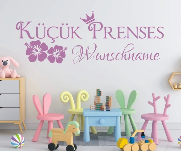 Wandtattoo | Kücük Prenses mit Wunschname für das Kinderzimmer | 1 | günstig kaufen.