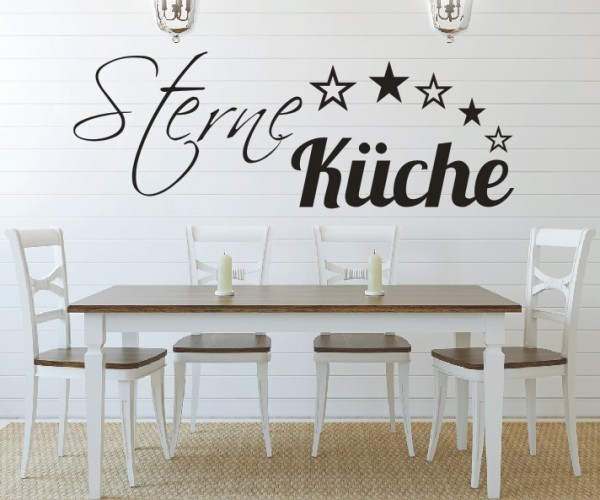 Wandtattoo Spruch | Sterneküche | 1 | Schöne Wandsprüche für Küche und Esszimmer | ✔Made in Germany  ✔Kostenloser Versand DE