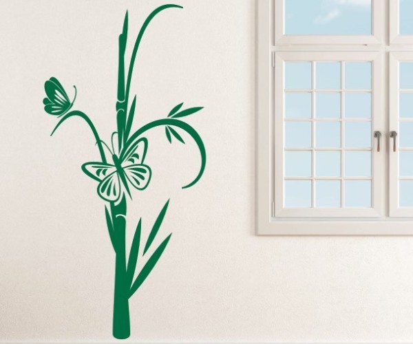 Wandtattoo Blume | Tolles Motiv mit schönen Blüten und dekorativen Blumenranken | 120 | ✔Made in Germany  ✔Kostenloser Versand DE