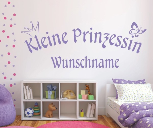 Wandtattoo | Kleine Prinzessin mit Wunschname für das Kinderzimmer | 8 | günstig kaufen.