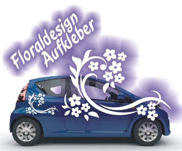 Aufkleber Blume | Schöne Motive mit Blüten und stilvollen Blumenranken als Autoaufkleber | 72 | ✔Made in Germany  ✔Kostenloser Versand DE