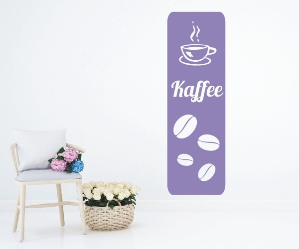 Wandtattoo Banner | Toller Wandbanner für die Küche mit Kaffeemotiven und Kaffeebohnen | 4 | ✔Made in Germany  ✔Kostenloser Versand DE