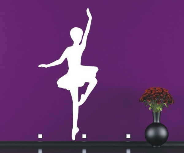 Wandtattoo Menschenschatten | Die Silhouette einer Prima Ballerina am tanzen als Silhouette | ✔Made in Germany  ✔Kostenloser Versand DE