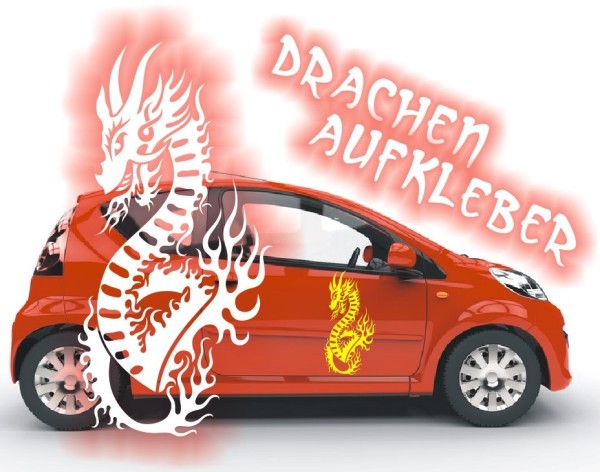 Aufkleber Chinesischer Drachen | Ein tolles fernöstliches Motiv z.B. als Autoaufkleber | 40 | ✔Made in Germany  ✔Kostenloser Versand DE