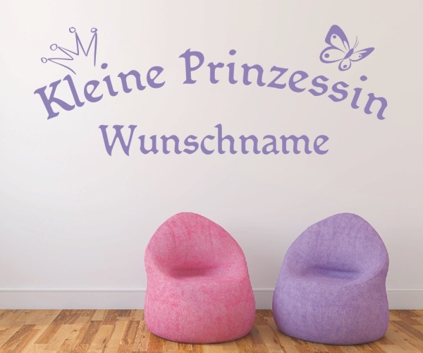 Wandtattoo | Kleine Prinzessin mit Wunschname für das Kinderzimmer | 16 | günstig kaufen.