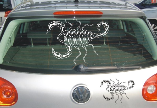 Aufkleber Maori – Skorpion | Ein schönes Tiermotiv mit kunstvollen Linien aus der Kultur von Neuseeland | 2 | ✔Made in Germany  ✔Kostenloser Versand DE