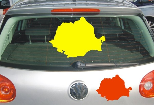 Aufkleber Landkarte Rumänien | Ohne Schriftzug als Silhouette | ✔Made in Germany  ✔Kostenloser Versand DE
