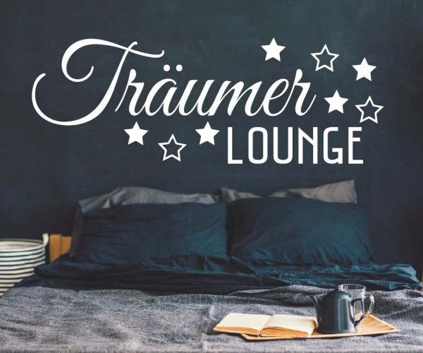 Wandtattoo Spruch | Träumer Lounge | 4 | Schöne Wandsprüche für das Schlafzimmer | ✔Made in Germany  ✔Kostenloser Versand DE
