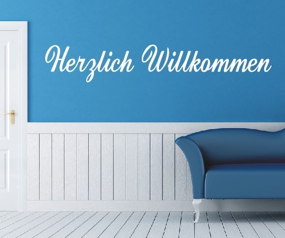 Wandtattoo Spruch | Herzlich Willkommen | 11 | Schöne Wandsprüche für den Flur | ✔Made in Germany  ✔Kostenloser Versand DE