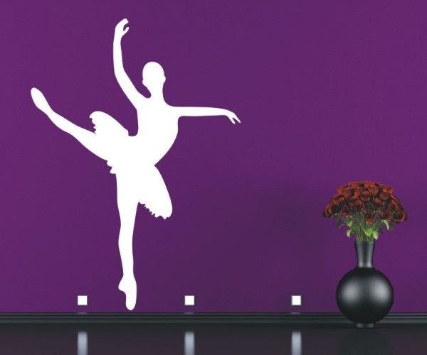 Wandtattoo Sportschatten | Eine Ballerina beim Ballett am tanzen als Silhouette | 4 günstig kaufen
