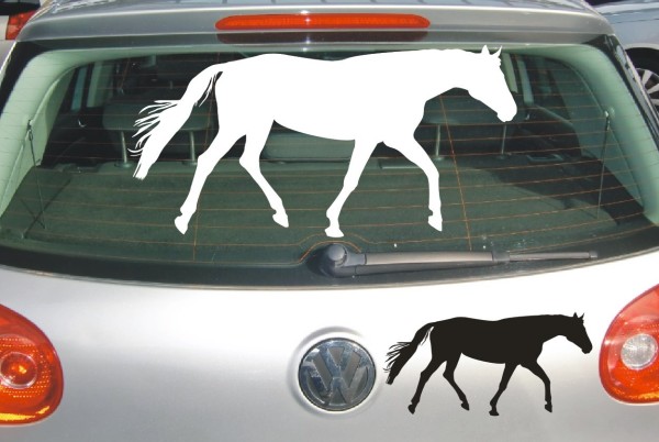 Aufkleber Reitsport | Ein Pferd läuft als Silhouette | 10 | ✔Made in Germany  ✔Kostenloser Versand DE