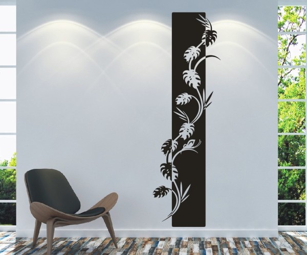 Wandtattoo Banner | Dekoratives Wandbanner mit Blumen, Blüten & Blumenranken | 103 | ✔Made in Germany  ✔Kostenloser Versand DE