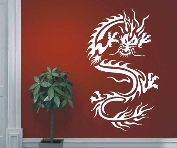 Wandtattoo Chinesische Drachen | Eine tolle fernöstliche Kunst aus China an der Wand | 17 | ✔Made in Germany  ✔Kostenloser Versand DE