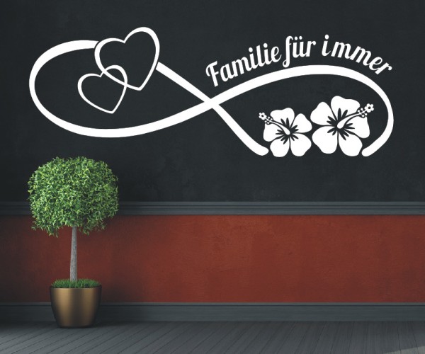 Wandtattoo Spruch | Unendlichzeichen Familie | 3 | ✔Made in Germany  ✔Kostenloser Versand DE