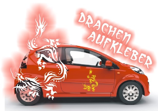 Aufkleber Chinesischer Drachen | Ein tolles fernöstliches Motiv z.B. als Autoaufkleber | 13 | ✔Made in Germany  ✔Kostenloser Versand DE