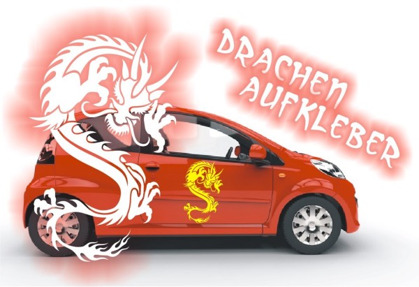 Aufkleber Chinesischer Drachen | Ein tolles fernöstliches Motiv z.B. als Autoaufkleber | 12 | ✔Made in Germany  ✔Kostenloser Versand DE
