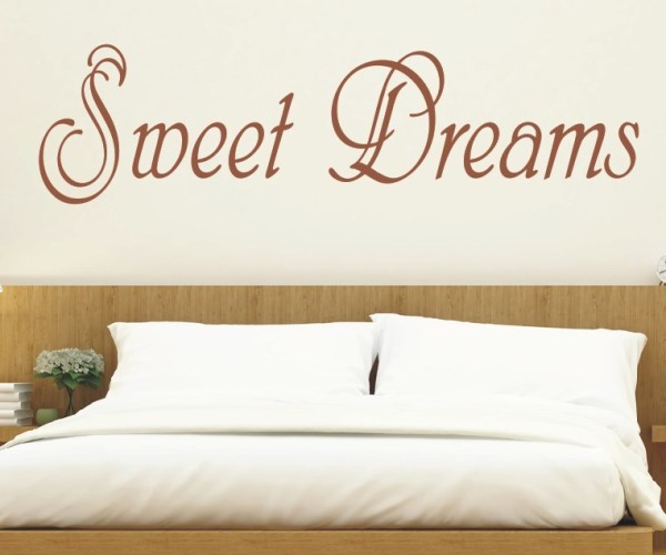 Wandtattoo Spruch | Sweet dreams | 4 | Schöne Wandsprüche für das Schlafzimmer | ✔Made in Germany  ✔Kostenloser Versand DE