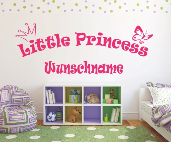 Wandtattoo | Little Princess mit Wunschname für das Kinderzimmer | 19 | günstig kaufen.