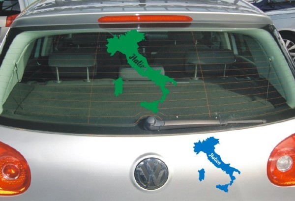 Aufkleber Landkarte Italien | Mit Schriftzug Italien als Silhouette | ✔Made in Germany  ✔Kostenloser Versand DE