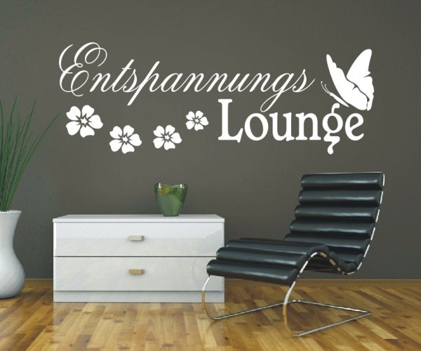 Wandtattoo Spruch | Entspannungs Lounge | 3 | ✔Made in Germany  ✔Kostenloser Versand DE