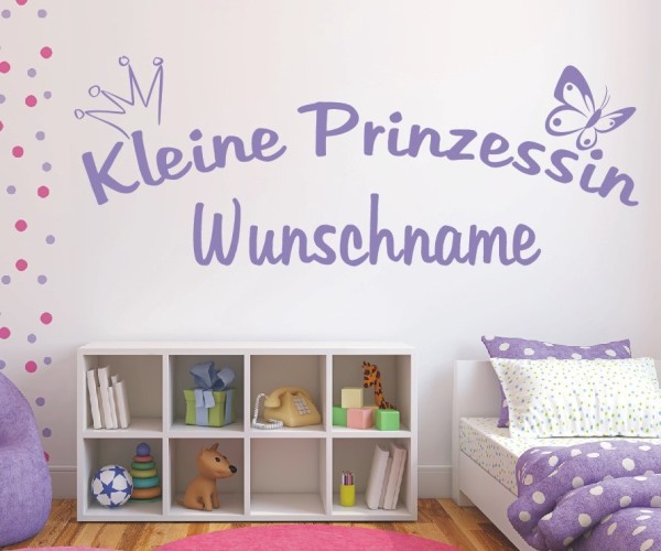 Wandtattoo | Kleine Prinzessin mit Wunschname für das Kinderzimmer | 7 | günstig kaufen.