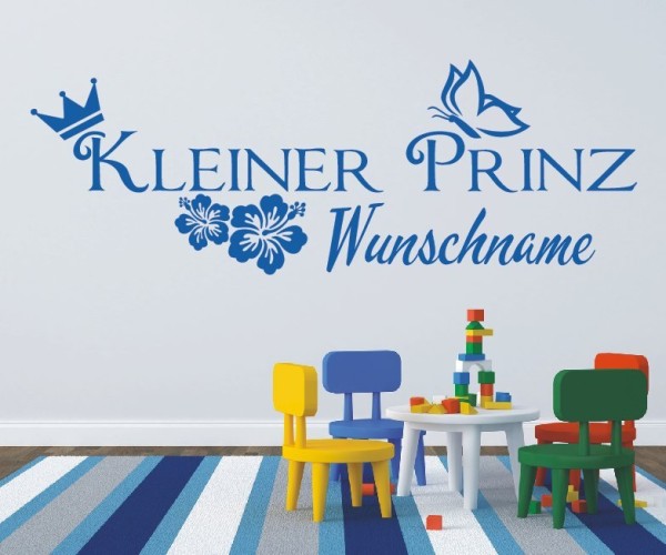 Wandtattoo | Kleiner Prinz mit Wunschname für das Kinderzimmer | 22 | günstig kaufen.