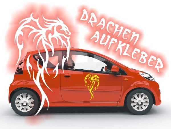Aufkleber Chinesischer Drachen | Ein tolles fernöstliches Motiv z.B. als Autoaufkleber | 28 | ✔Made in Germany  ✔Kostenloser Versand DE
