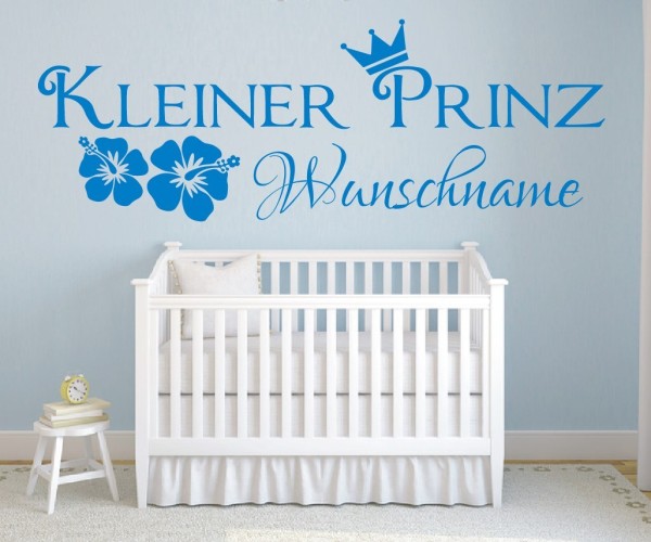 Wandtattoo | Kleiner Prinz mit Wunschname für das Kinderzimmer | 21 | günstig kaufen.