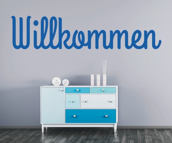 Wandtattoo Spruch | Willkommen | 16 | Schöne Wandsprüche für den Flur | ✔Made in Germany  ✔Kostenloser Versand DE
