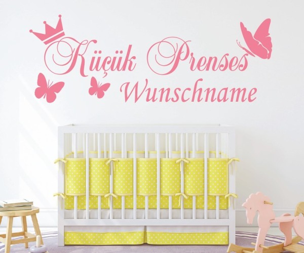 Wandtattoo | Kücük Prenses mit Wunschname für das Kinderzimmer | 7 | günstig kaufen.