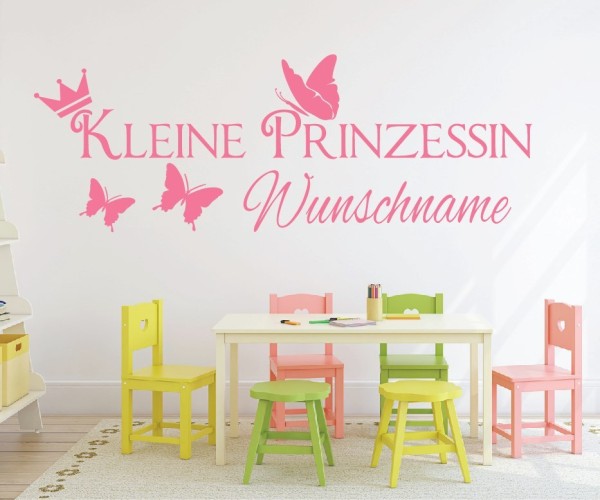 Wandtattoo | Kleine Prinzessin mit Wunschname für das Kinderzimmer | 24 | günstig kaufen.