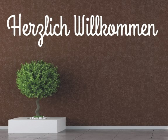 Wandtattoo Spruch | Herzlich Willkommen | 13 | Schöne Wandsprüche für den Flur | ✔Made in Germany  ✔Kostenloser Versand DE
