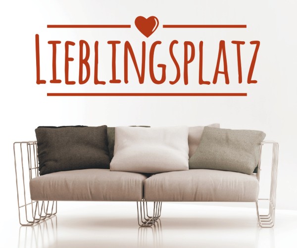 Wandtattoo Spruch | Lieblingsplatz | 3 | ✔Made in Germany  ✔Kostenloser Versand DE