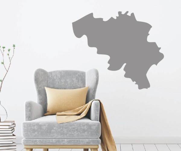 Wandtattoo Landkarte von Belgien | Ohne Schriftzug als Silhouette | ✔Made in Germany  ✔Kostenloser Versand DE