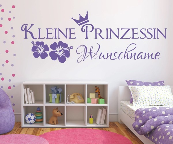Wandtattoo | Kleine Prinzessin mit Wunschname für das Kinderzimmer | 21 | günstig kaufen.