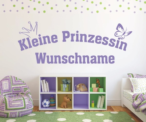 Wandtattoo | Kleine Prinzessin mit Wunschname für das Kinderzimmer | 9 | günstig kaufen.