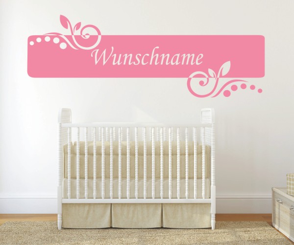Wandtattoo - Banner mit Wunschnamen für das Kinderzimmer | 6 | ✔Made in Germany  ✔Kostenloser Versand DE
