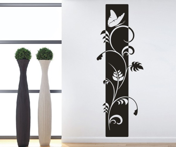 Wandtattoo Banner | Dekoratives Wandbanner mit Blumen, Blüten & Blumenranken | 111 | ✔Made in Germany  ✔Kostenloser Versand DE
