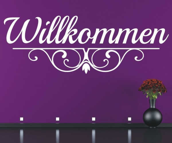 Wandtattoo Spruch | Willkommen | 7 | Schöne Wandsprüche für den Flur | ✔Made in Germany  ✔Kostenloser Versand DE