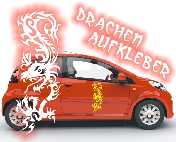 Aufkleber Chinesischer Drachen | Ein tolles fernöstliches Motiv z.B. als Autoaufkleber | 46 | ✔Made in Germany  ✔Kostenloser Versand DE