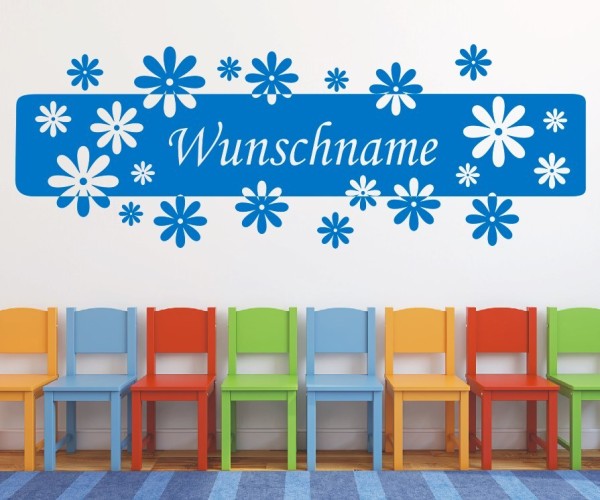Wandtattoo - Banner mit Wunschnamen für das Kinderzimmer | 15 | ✔Made in Germany  ✔Kostenloser Versand DE