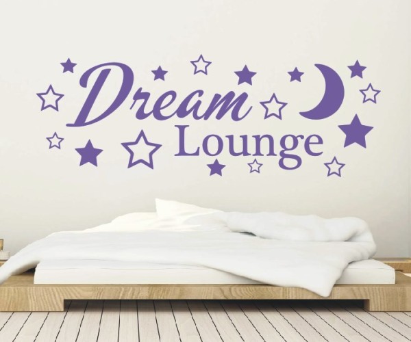 Wandtattoo Spruch | Dream Lounge | 3 | Schöne Wandsprüche für das Schlafzimmer | ✔Made in Germany  ✔Kostenloser Versand DE