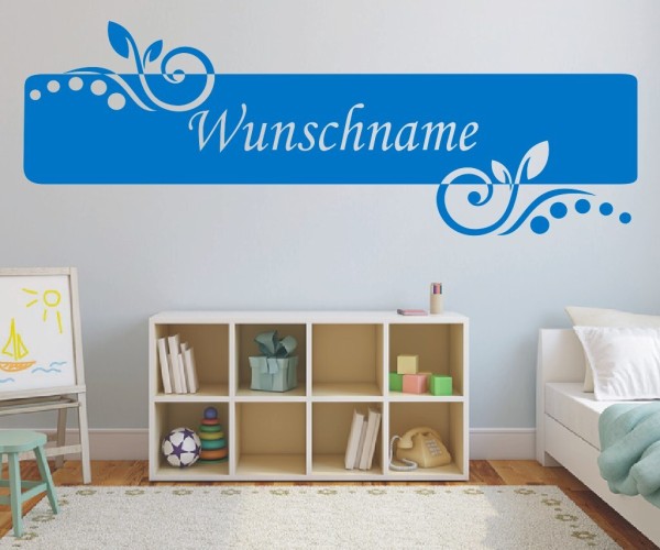 Wandtattoo - Banner mit Wunschnamen für das Kinderzimmer | 17 | ✔Made in Germany  ✔Kostenloser Versand DE