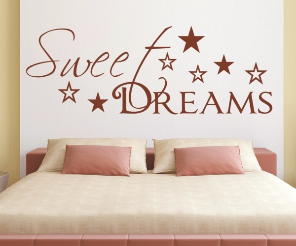 Wandtattoo Spruch | Sweet Dreams - süße Träume | 2 | Schöne Wandsprüche für das Schlafzimmer | ✔Made in Germany  ✔Kostenloser Versand DE