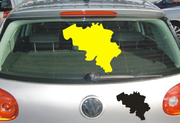 Aufkleber Landkarte Belgien | Ohne Schriftzug als Silhouette | ✔Made in Germany  ✔Kostenloser Versand DE